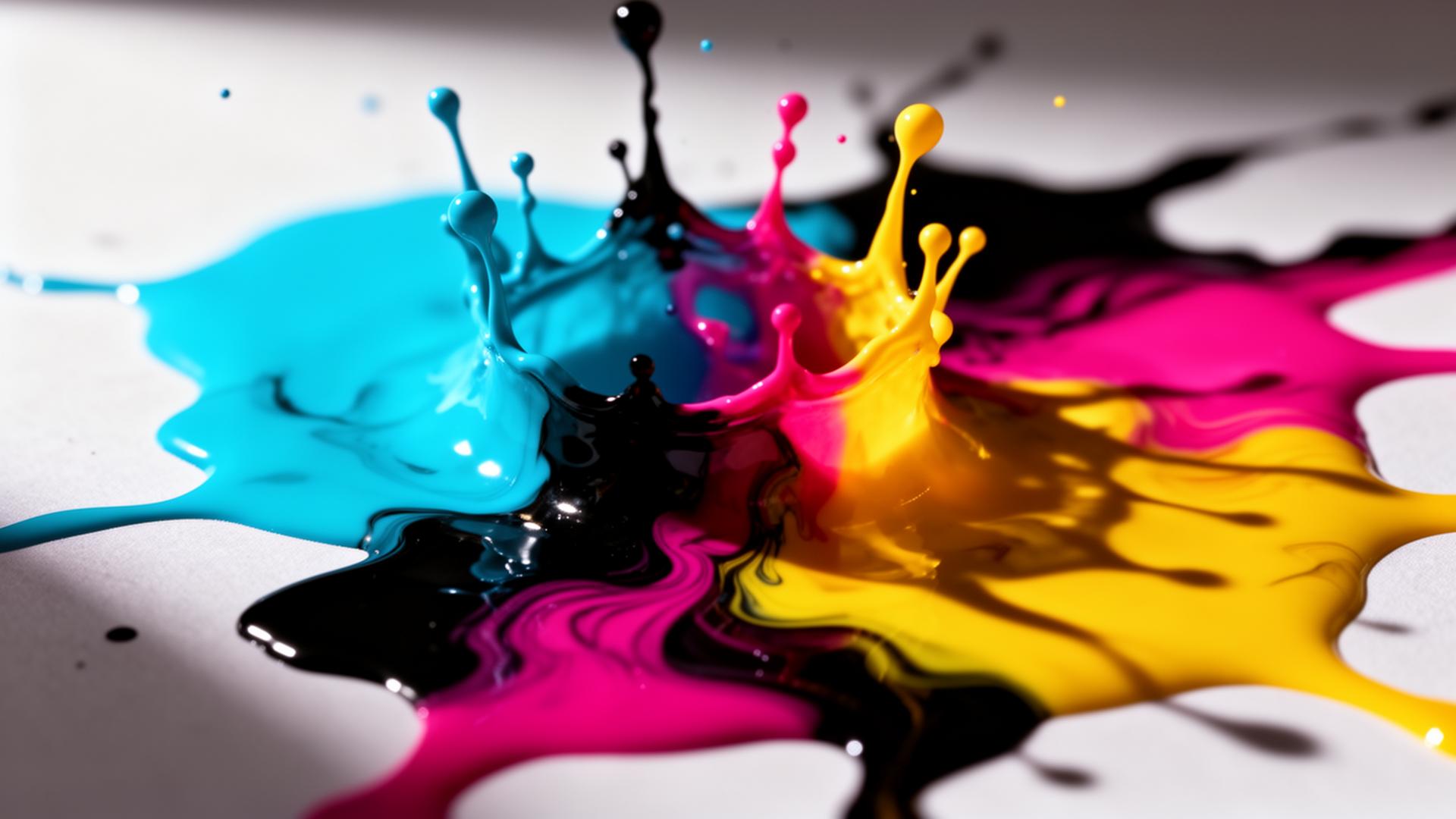 CMYK ink splash
